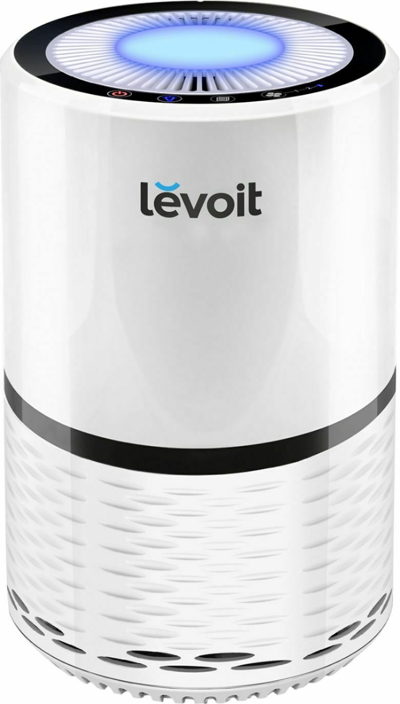 Levoit - Aerone 129 Sq. Ft True HEPA Air Purifier with Replacement Filter - W...