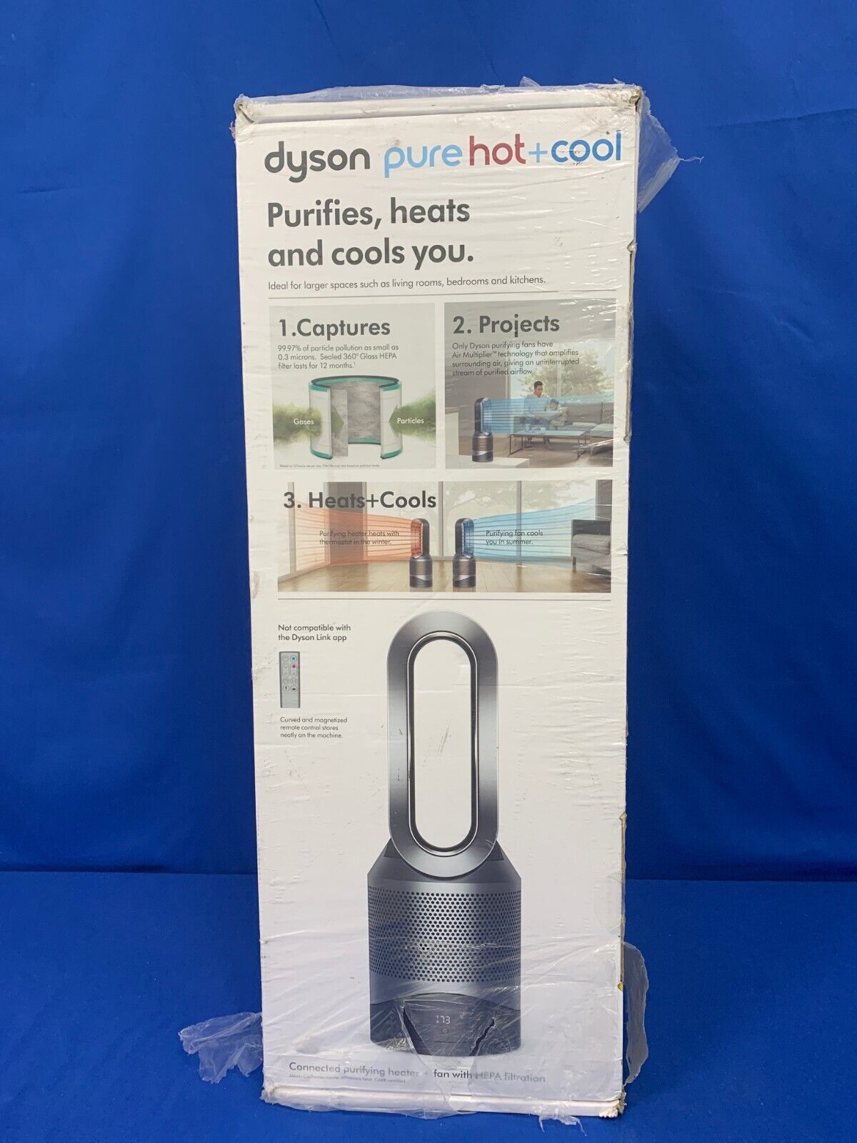 Dyson HP01 Pure Hot + Cool Purifier Heater and Fan Iron/Silver - NEW