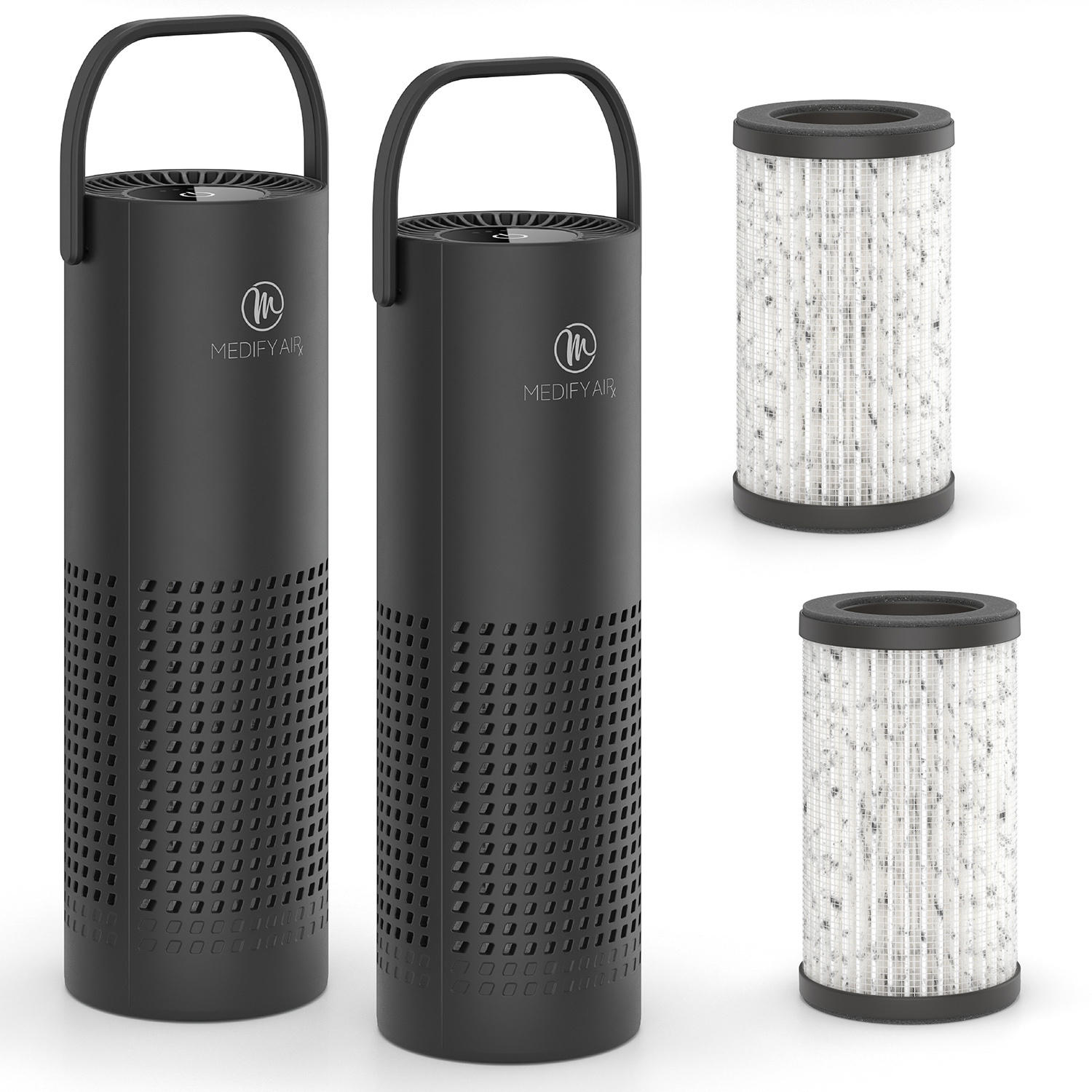 Medify MA-10 Portable Air Purifier Black 2 Pack 2 Extra Filter
