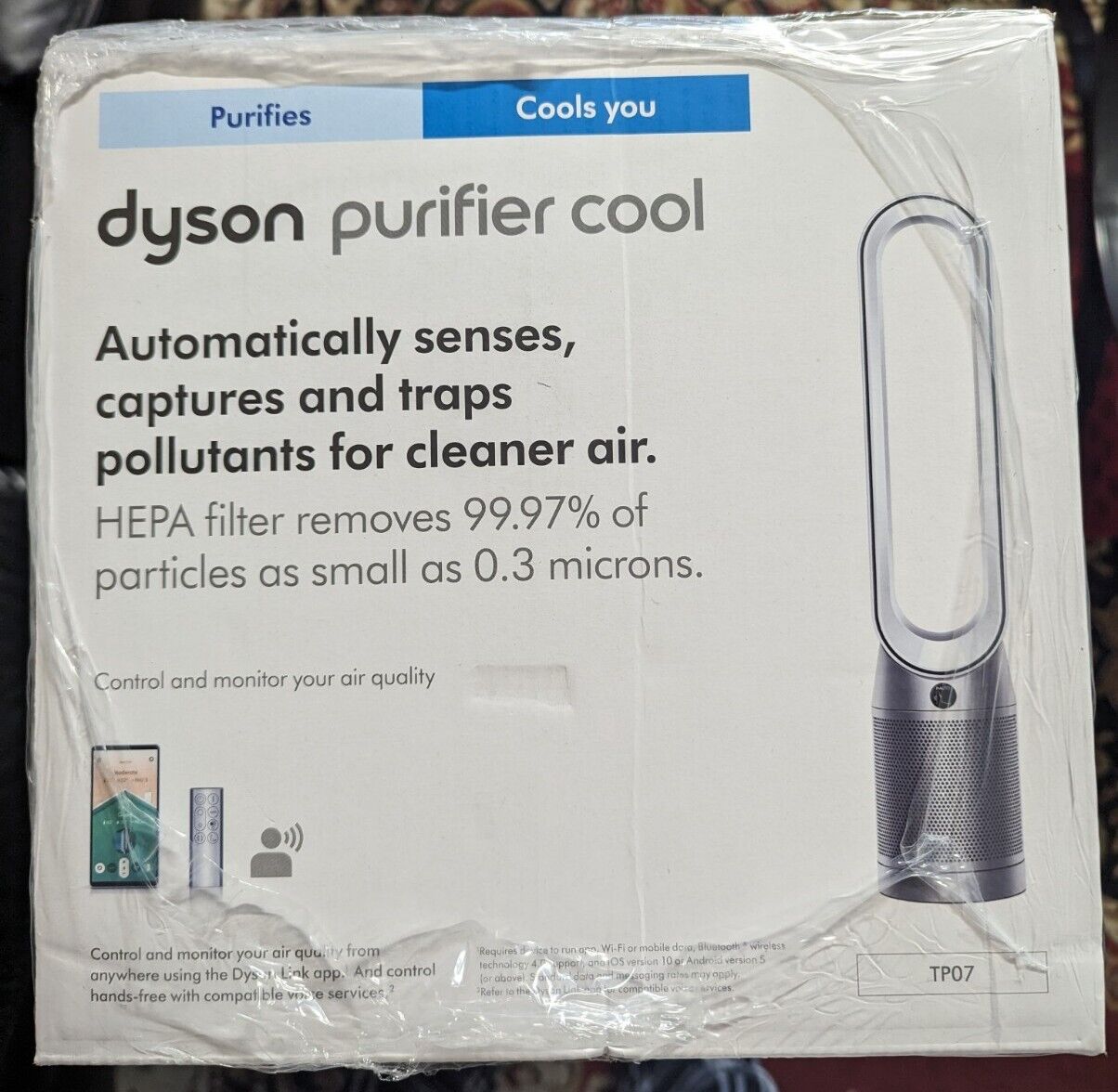 !!! NEW !!! Dyson Smart Cool Air Purifier and Fan - TP07 - White/Silver