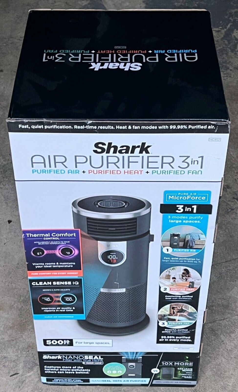 Shark HC452 3-in-1 Air Purifier, Heater and Fan with NanoSeal HEPA NEW